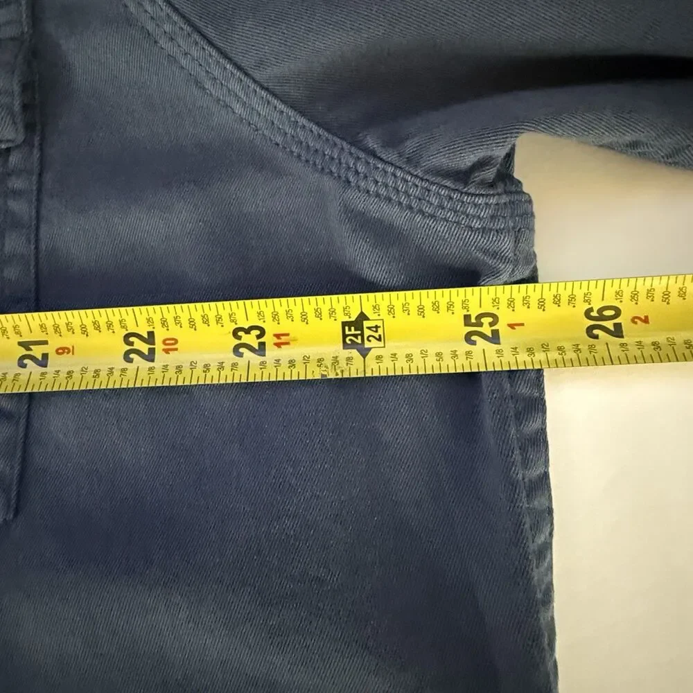 Lucky Brand Snap Front Western Utility Shirt Blue Long Sleeve Mens Size XL - Picture 6 of 13